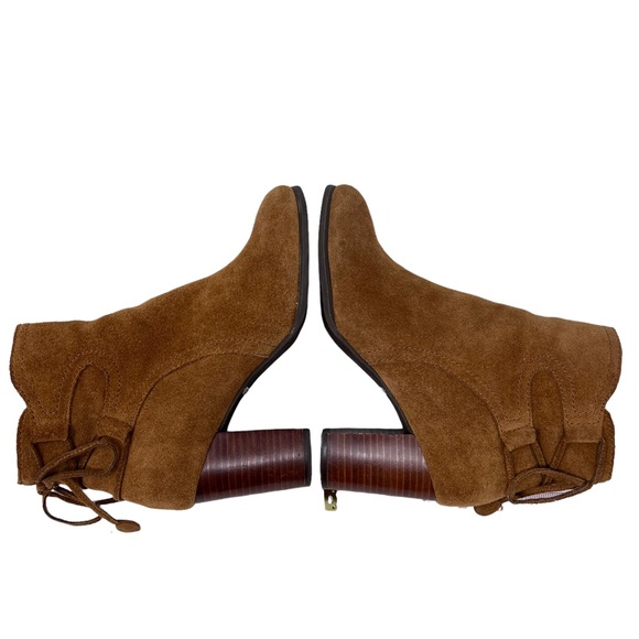 Vionic Ronnie Brown Suede Leather Block Heel Zip Up Comfort Ankle Boots Size 6.5 - Picture 7 of 13